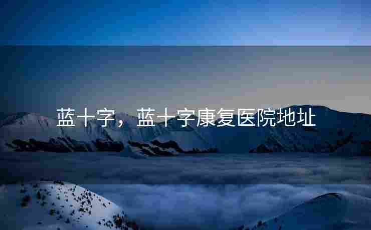 蓝十字，蓝十字康复医院地址