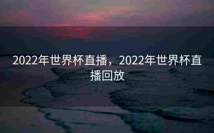 2022年世界杯直播，2022年世界杯直播回放