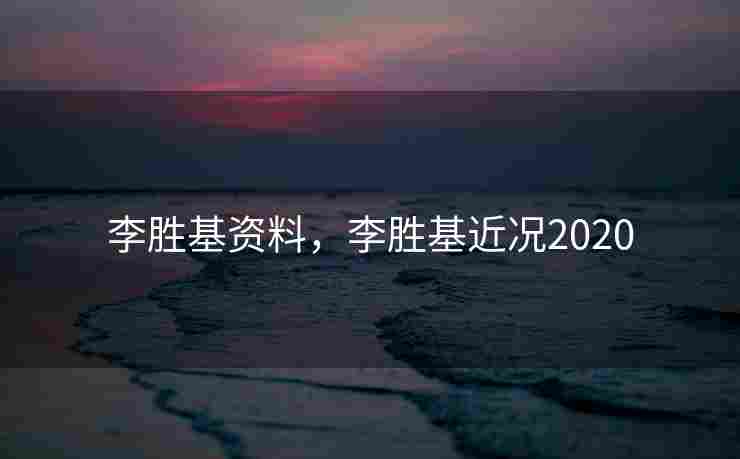 李胜基资料,李胜基近况2020 李胜基资料,李胜基近况2020