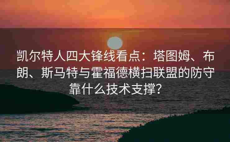凯尔特人四大锋线看点：塔图姆、布朗、斯马特与霍福德横扫联盟的防守靠什么技术支撑？